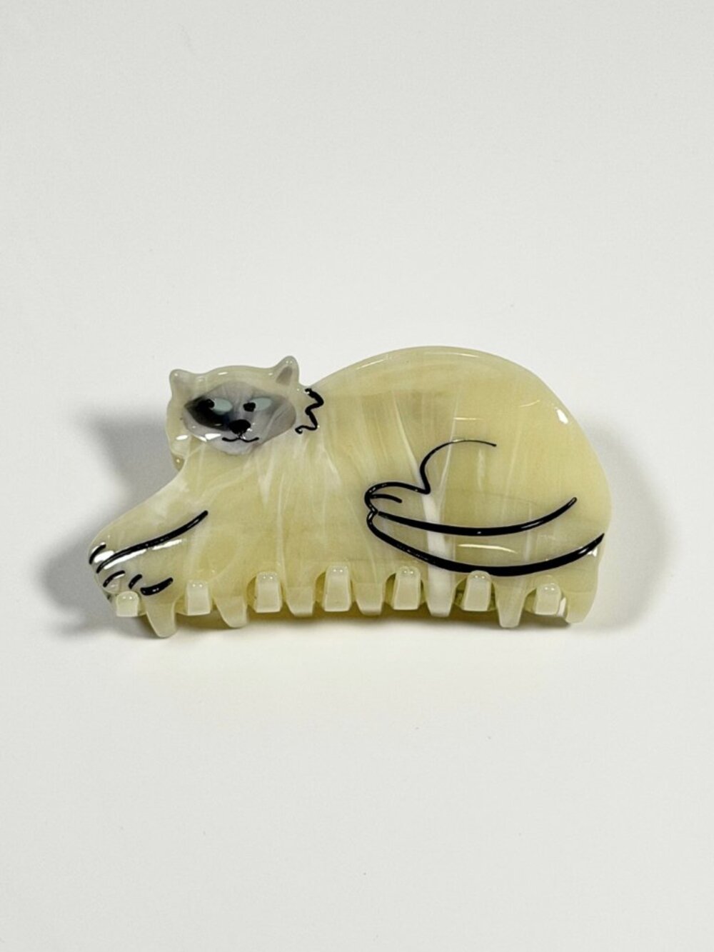 Cute Siamese Cat Hair Claw Clip Acrylic Cellulose Acetate Hair Accessory